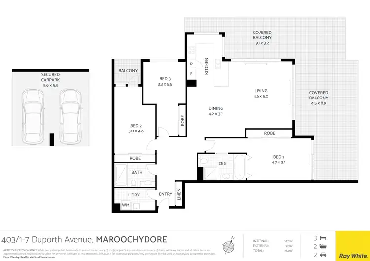 Floorplan of Homely apartment listing, 403/1-7 Duporth Avenue, Maroochydore QLD 4558
