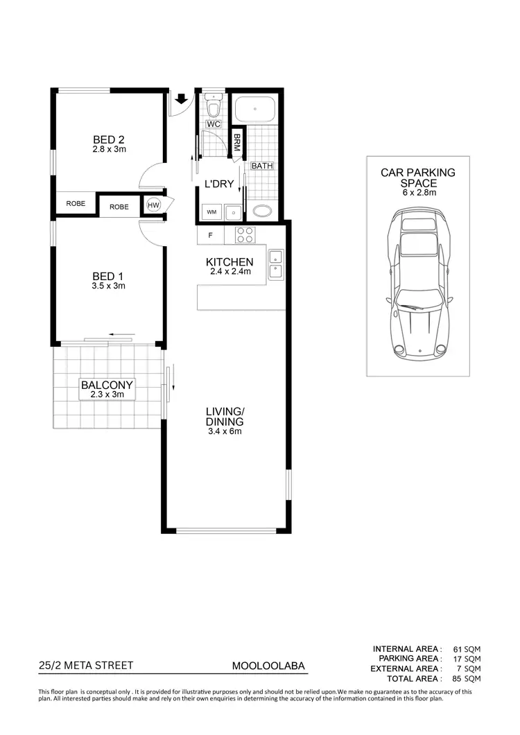Floorplan of Homely unit listing, 25/2 Meta Street, Mooloolaba QLD 4557