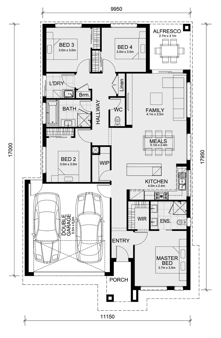 Floorplan of Homely house listing, LOT 330 MINTBUSH DRIVE (TURN KEY), Deanside VIC 3336