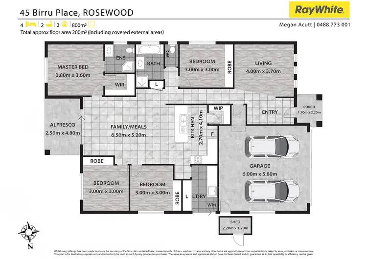 Floorplan of Homely house listing, 45 Birru Place, Rosewood QLD 4340