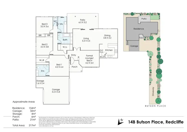 Floorplan of Homely semi-detached listing, 14B Butson Place, Redcliffe WA 6104
