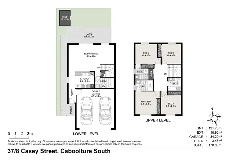Floorplan of Homely townhouse listing, 37/8 Casey Street, Caboolture South QLD 4510
