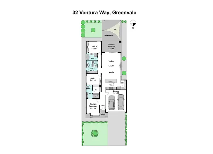 Floorplan of Homely house listing, 32 Ventura Way, Greenvale VIC 3059