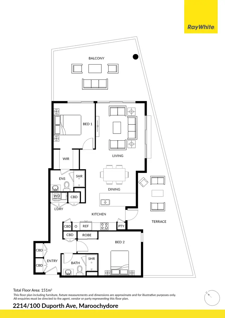 Floorplan of Homely unit listing, 2214/100 Duporth Avenue, Maroochydore QLD 4558