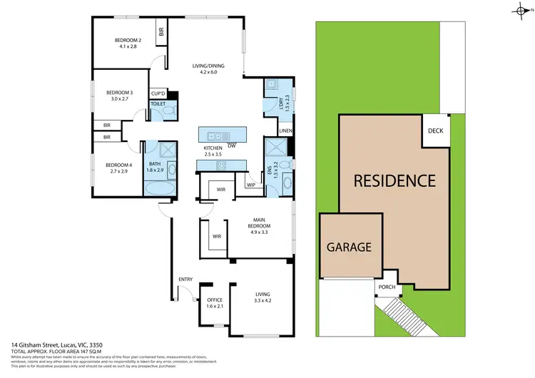 Floorplan of Homely house listing, 14 Gitsham Street, Lucas VIC 3350