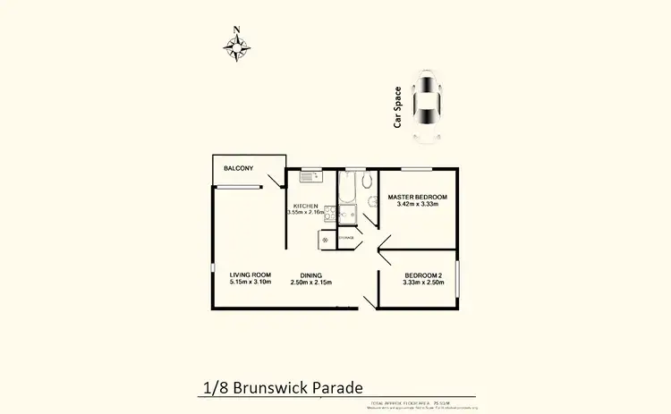 Floorplan of Homely unit listing, 1/8 Brunswick Parade, Ashfield NSW 2131