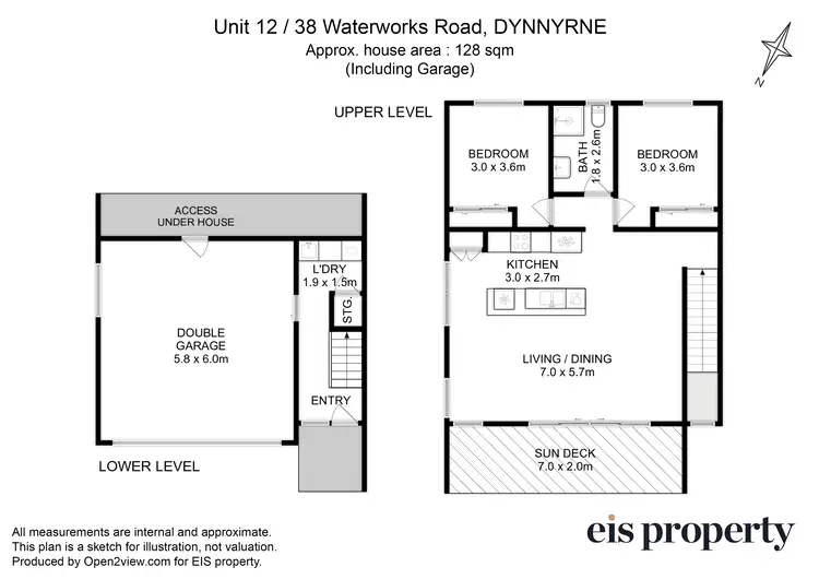 Floorplan of Homely unit listing, 12/38 Waterworks Road, Dynnyrne TAS 7005