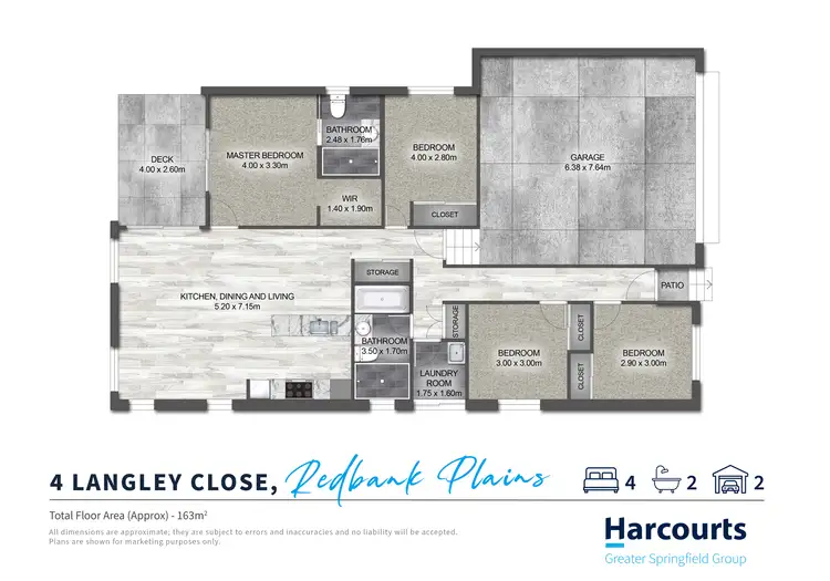 Floorplan of Homely house listing, 4 Langley Close, Redbank Plains QLD 4301