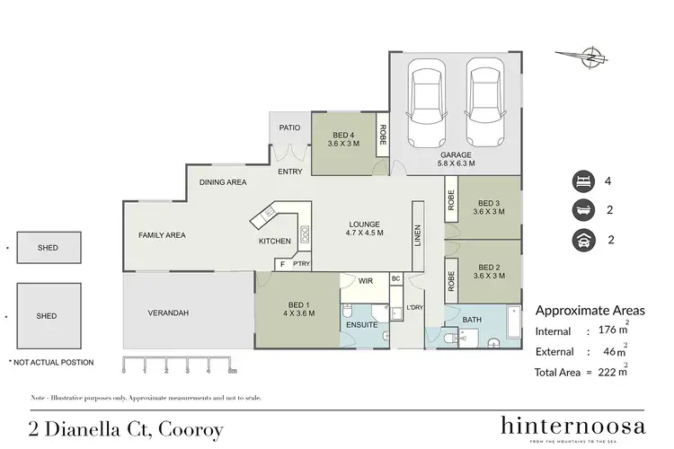 Floorplan of Homely house listing, 2 Dianella Court, Cooroy QLD 4563