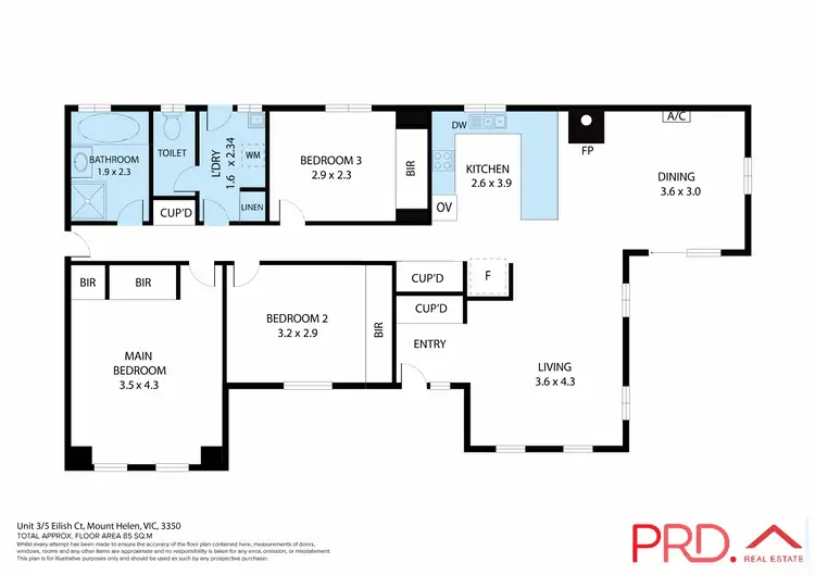 Floorplan of Homely townhouse listing, 3/5 Eilish Court, Mount Helen VIC 3350
