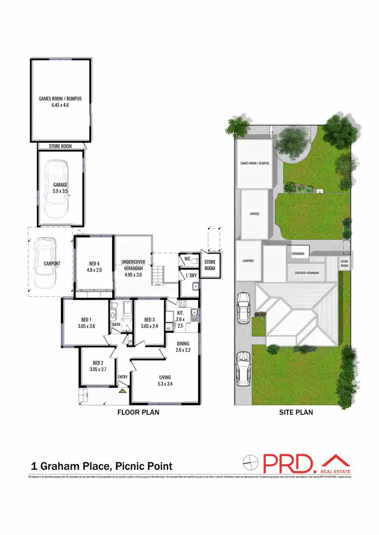 Floorplan of Homely house listing, 1 Graham Place, Picnic Point NSW 2213