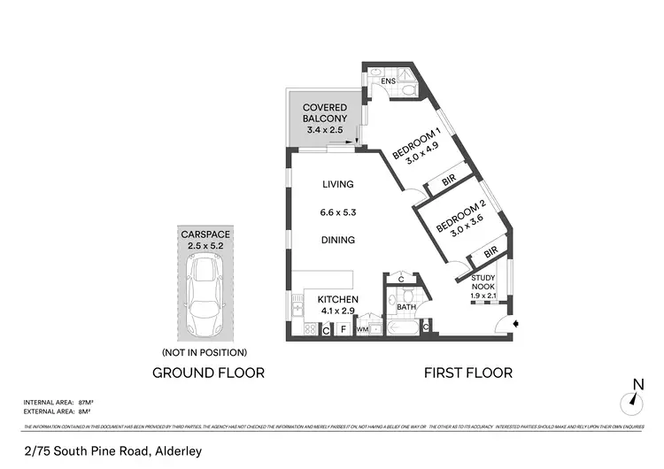 Floorplan of Homely apartment listing, 2/75 South Pine Road, Alderley QLD 4051