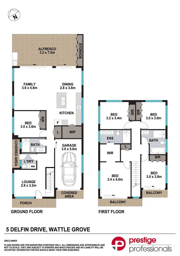 Floorplan of Homely house listing, 5a Delfin Drive, Wattle Grove NSW 2173