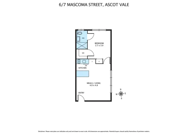 Floorplan of Homely apartment listing, 6/7 Mascoma Street, Ascot Vale VIC 3032