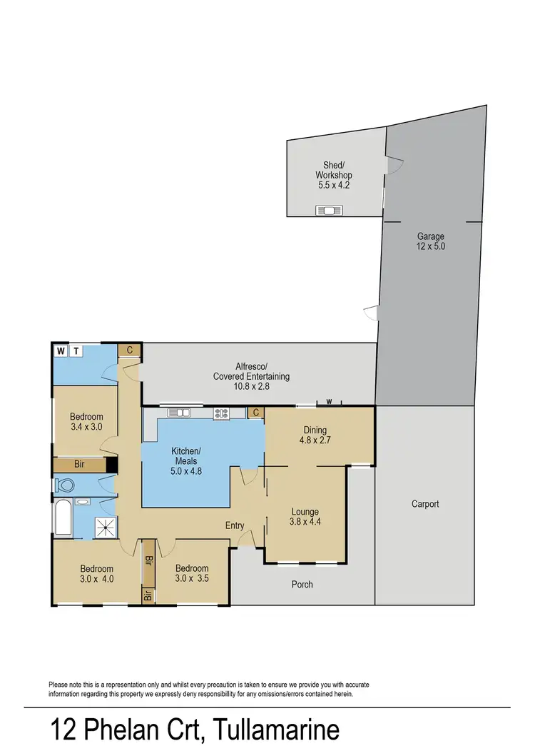 Floorplan of Homely house listing, 12 Phelan Court, Tullamarine VIC 3043