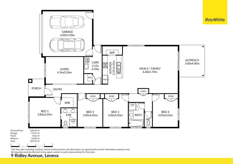 Floorplan of Homely house listing, 9 Ridley Avenue, Leneva VIC 3691