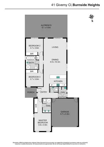 Floorplan of Homely house listing, 41 Giverny Close, Burnside Heights VIC 3023