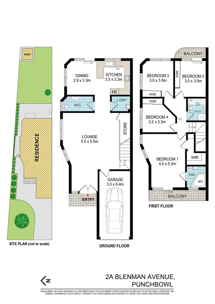 Floorplan of Homely semi-detached listing, 2A Blenman Avenue, Punchbowl NSW 2196