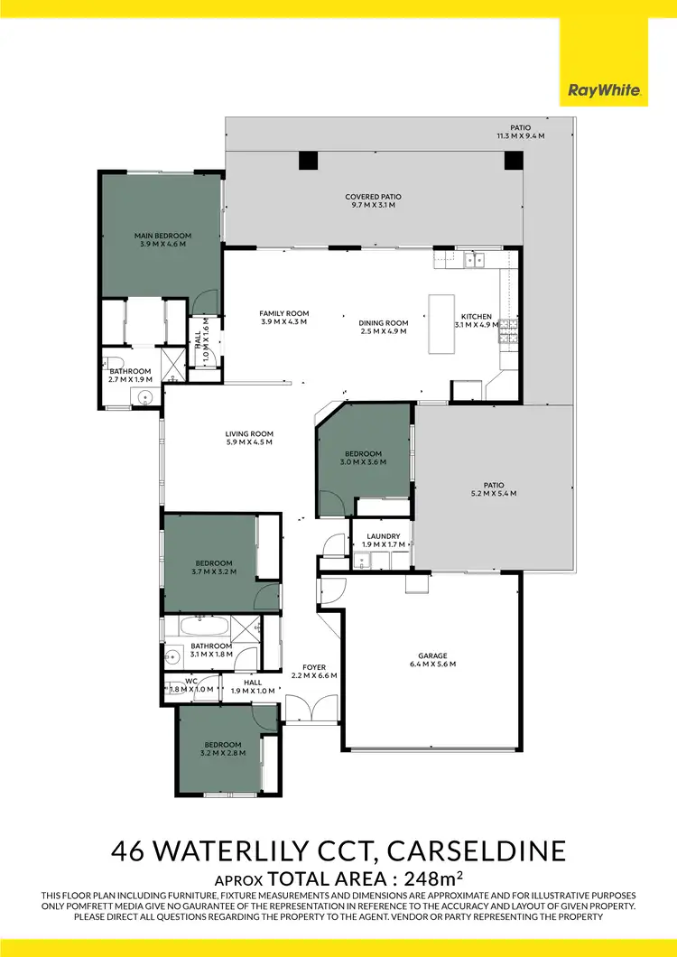 Floorplan of Homely house listing, 46 Waterlily Circuit, Carseldine QLD 4034