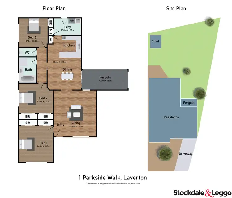 Floorplan of Homely house listing, 1 Parkside Walk, Laverton VIC 3028