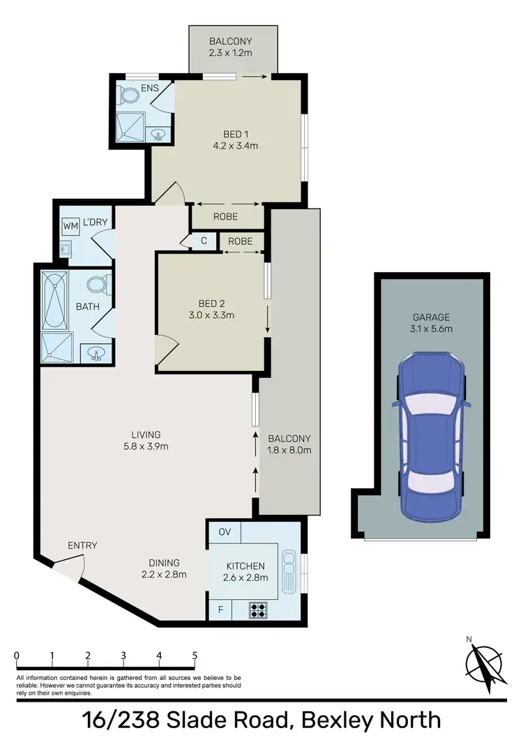 Floorplan of Homely apartment listing, 16/238 Slade Road, Bexley North NSW 2207
