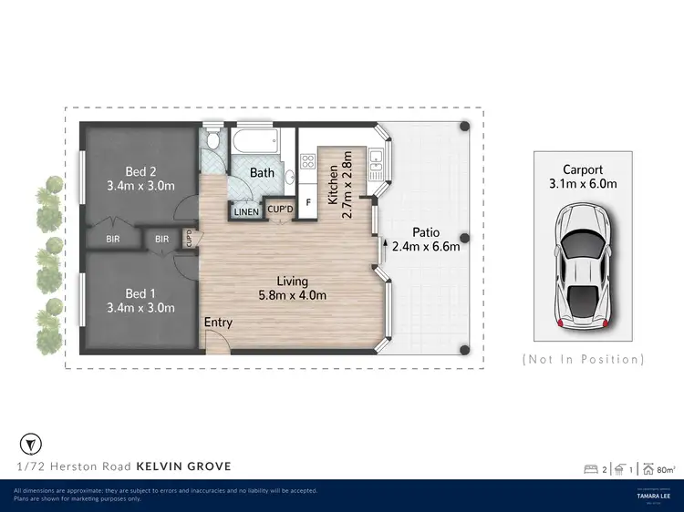 Floorplan of Homely unit listing, 1/72 Herston Road, Kelvin Grove QLD 4059