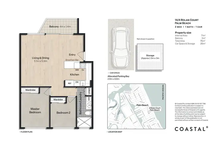 Floorplan of Homely unit listing, 14/4 Rolan Court, Palm Beach QLD 4221