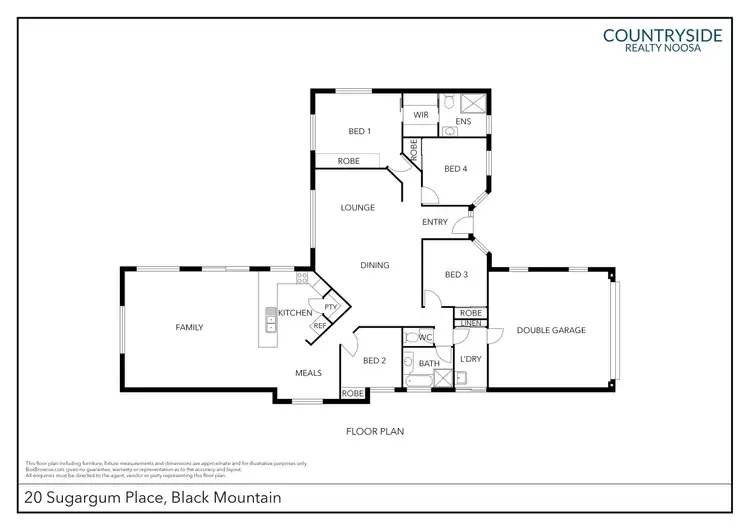 Floorplan of Homely house listing, 20 Sugargum Place, Black Mountain QLD 4563