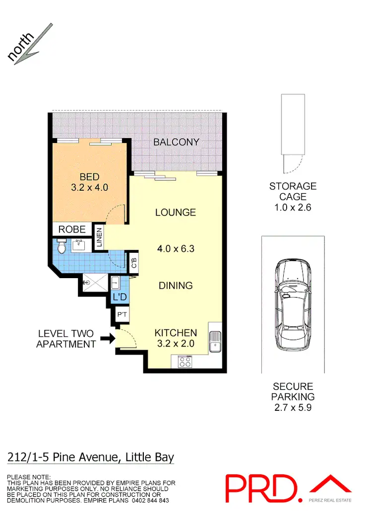 Floorplan of Homely apartment listing, 212/1 Pine Avenue, Little Bay NSW 2036