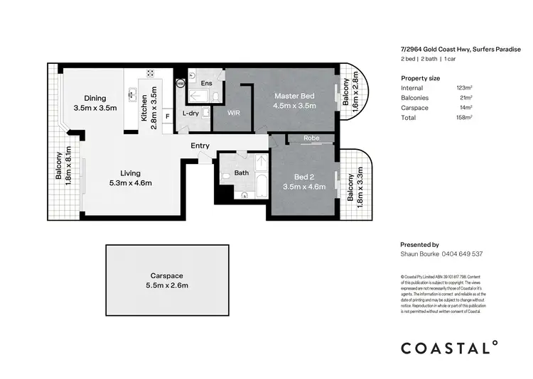 Floorplan of Homely apartment listing, 7/2964 Gold Coast Highway, Surfers Paradise QLD 4217
