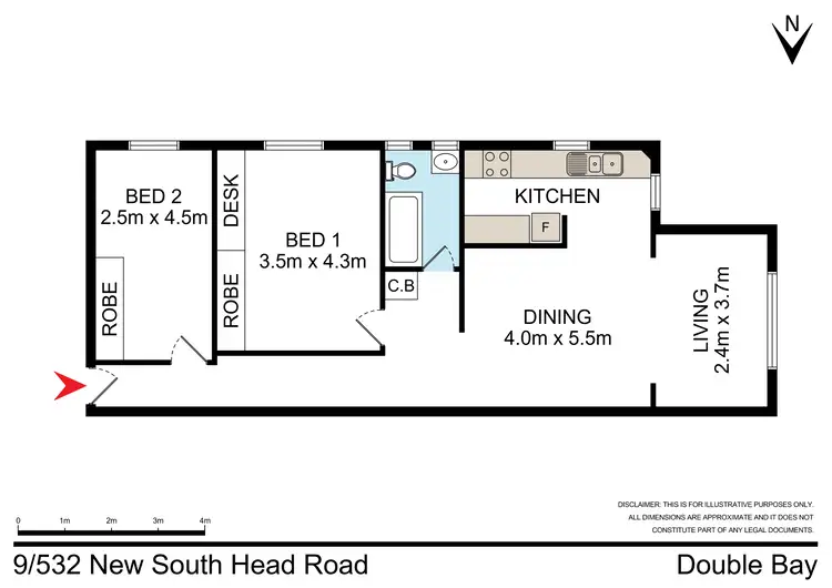Floorplan of Homely apartment listing, 9/532 New South Head Road, Double Bay NSW 2028