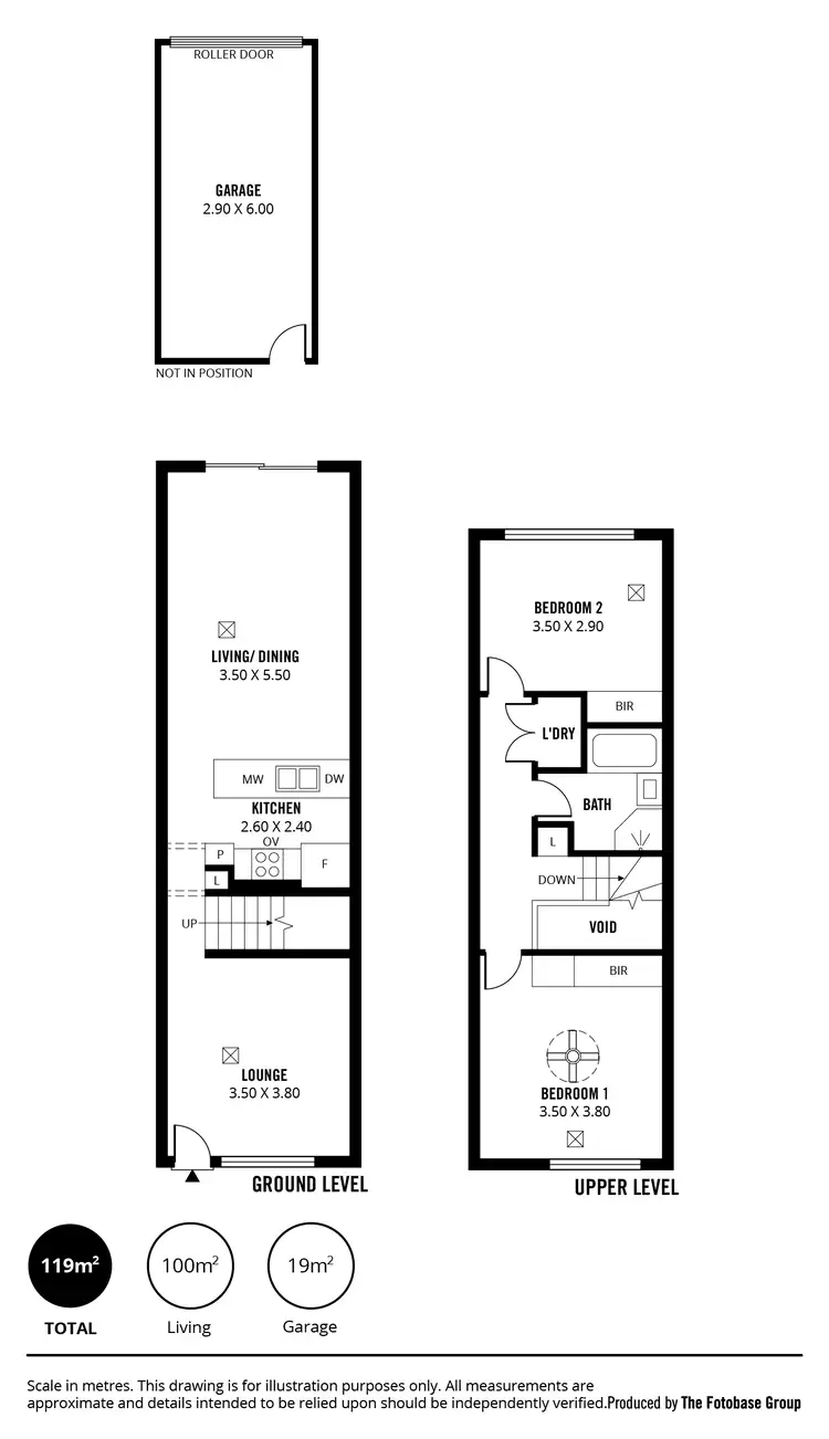 Floorplan of Homely townhouse listing, 23 Masterdale Court, St Clair SA 5011