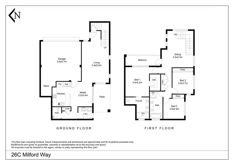 Floorplan of Homely house listing, 26C Milford Way, Nollamara WA 6061