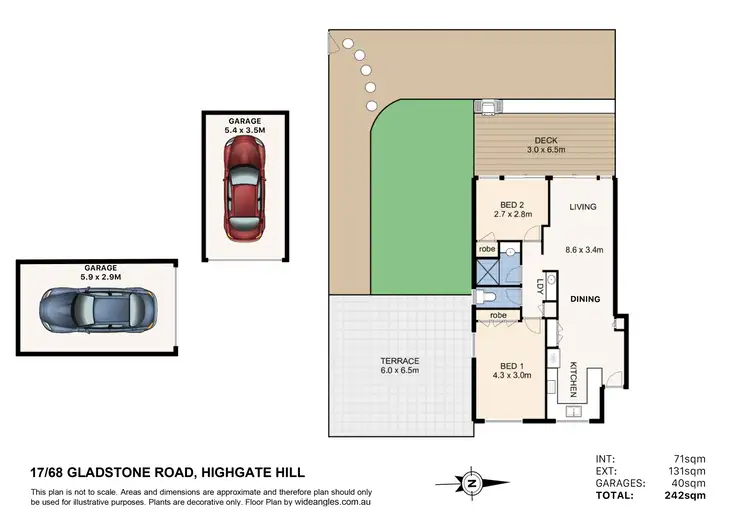 Floorplan of Homely apartment listing, 17/68 Gladstone Road, Highgate Hill QLD 4101