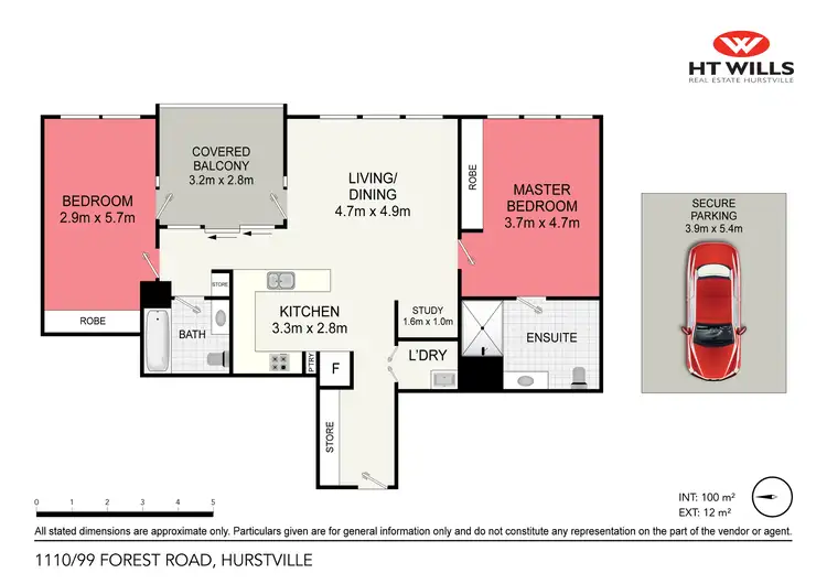 Floorplan of Homely unit listing, 1110/99 Forest Rd, Hurstville NSW 2220