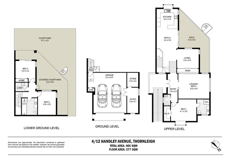 Floorplan of Homely townhouse listing, 4/12 Handley Avenue, Thornleigh NSW 2120