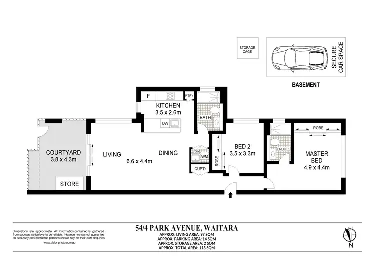 Floorplan of Homely apartment listing, 54/4-6a Park Avenue, Waitara NSW 2077