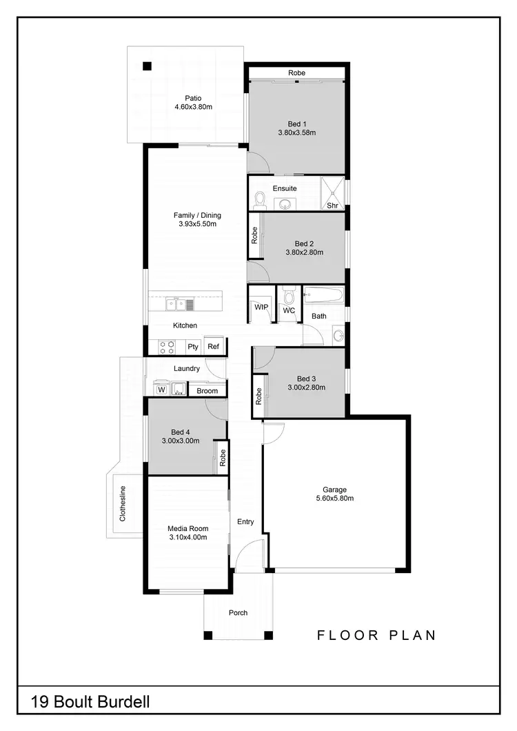 Floorplan of Homely house listing, 19 Boult Crescent, Burdell QLD 4818