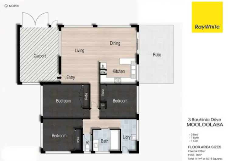 Floorplan of Homely house listing, 3 Bauhinia Drive, Mooloolaba QLD 4557