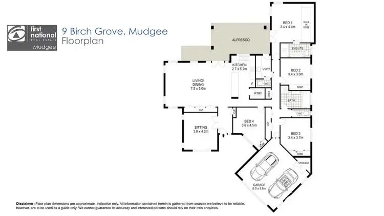 Floorplan of Homely house listing, 9 Birch Grove, Mudgee NSW 2850