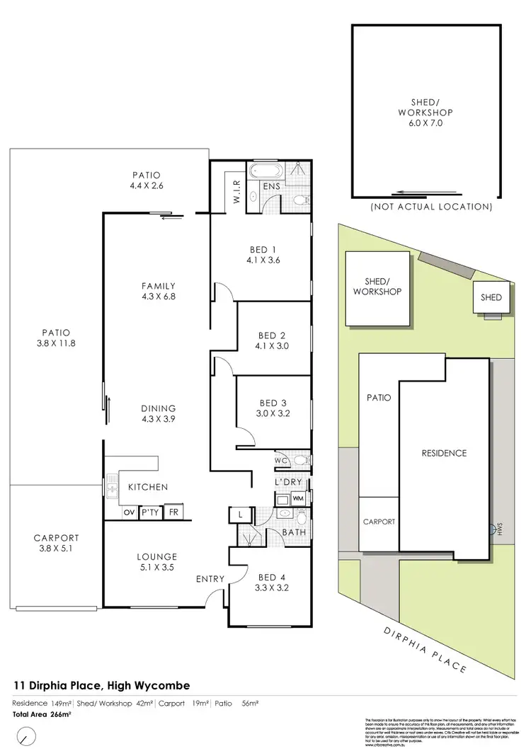 Floorplan of Homely house listing, 11 Dirphia Place, High Wycombe WA 6057