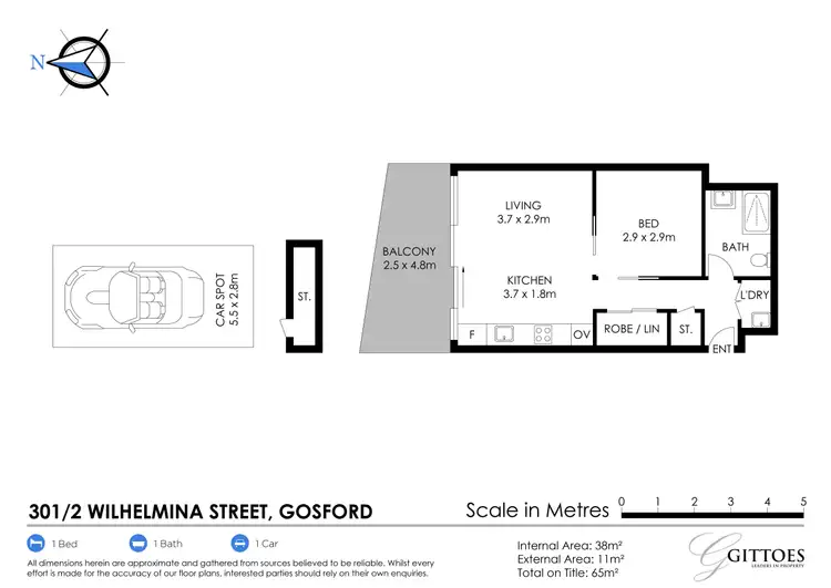 Floorplan of Homely apartment listing, 301/2 Wilhelmina Street, Gosford NSW 2250