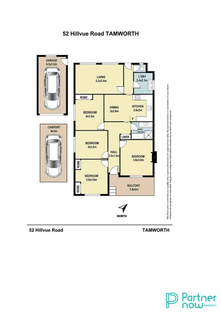 Floorplan of Homely house listing, 52 Hillvue Road, Tamworth NSW 2340