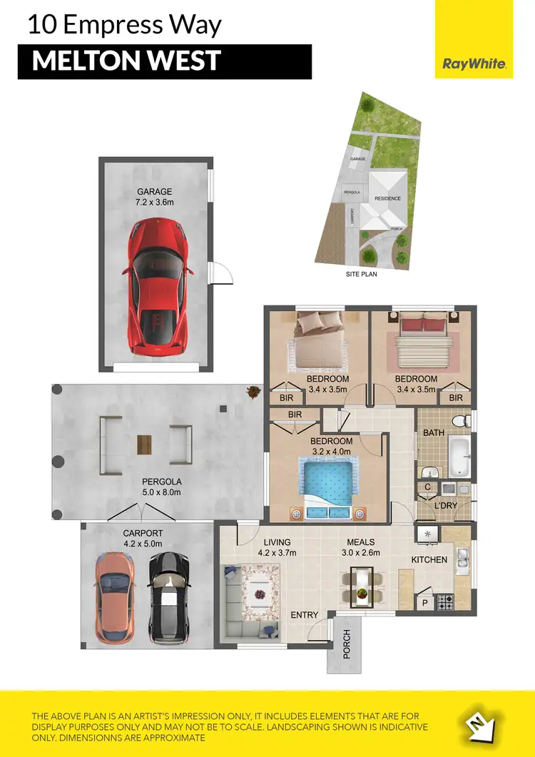 Floorplan of Homely house listing, 10 Empress Way, Melton West VIC 3337