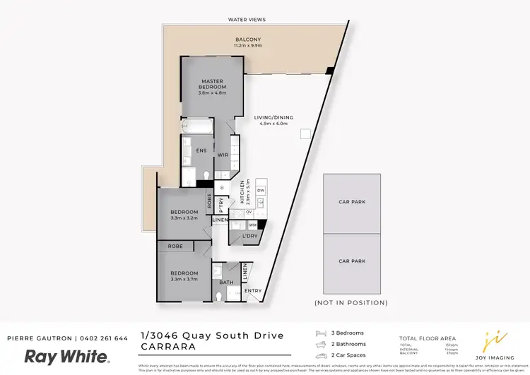 Floorplan of Homely apartment listing, 1/3046 Quay South Drive, Carrara QLD 4211