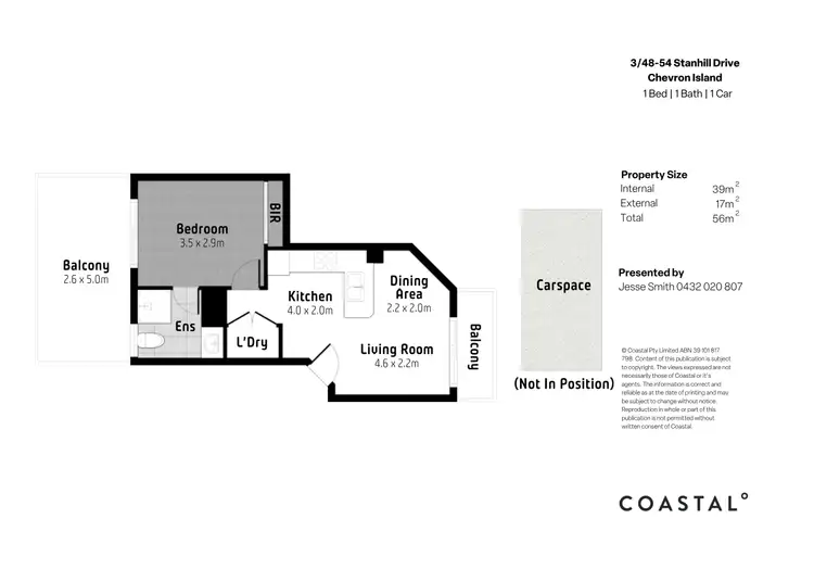 Floorplan of Homely apartment listing, 3/48-54 Stanhill Drive, Chevron Island QLD 4217