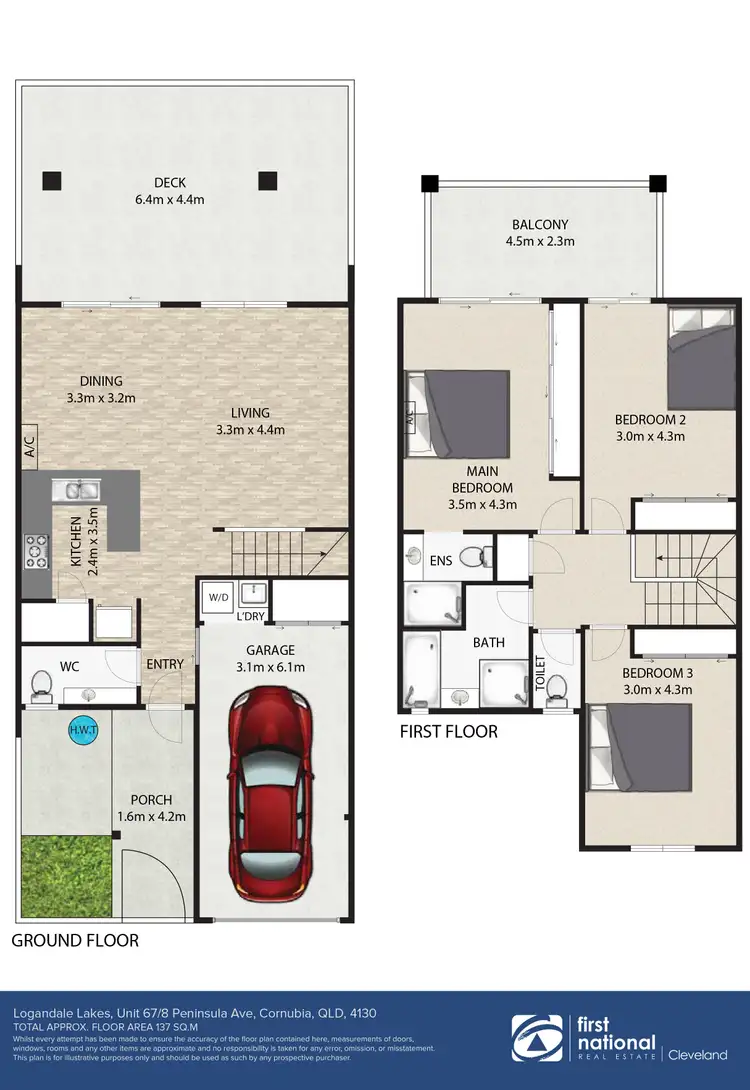 Floorplan of Homely townhouse listing, 67/8 Peninsula Avenue, Cornubia QLD 4130