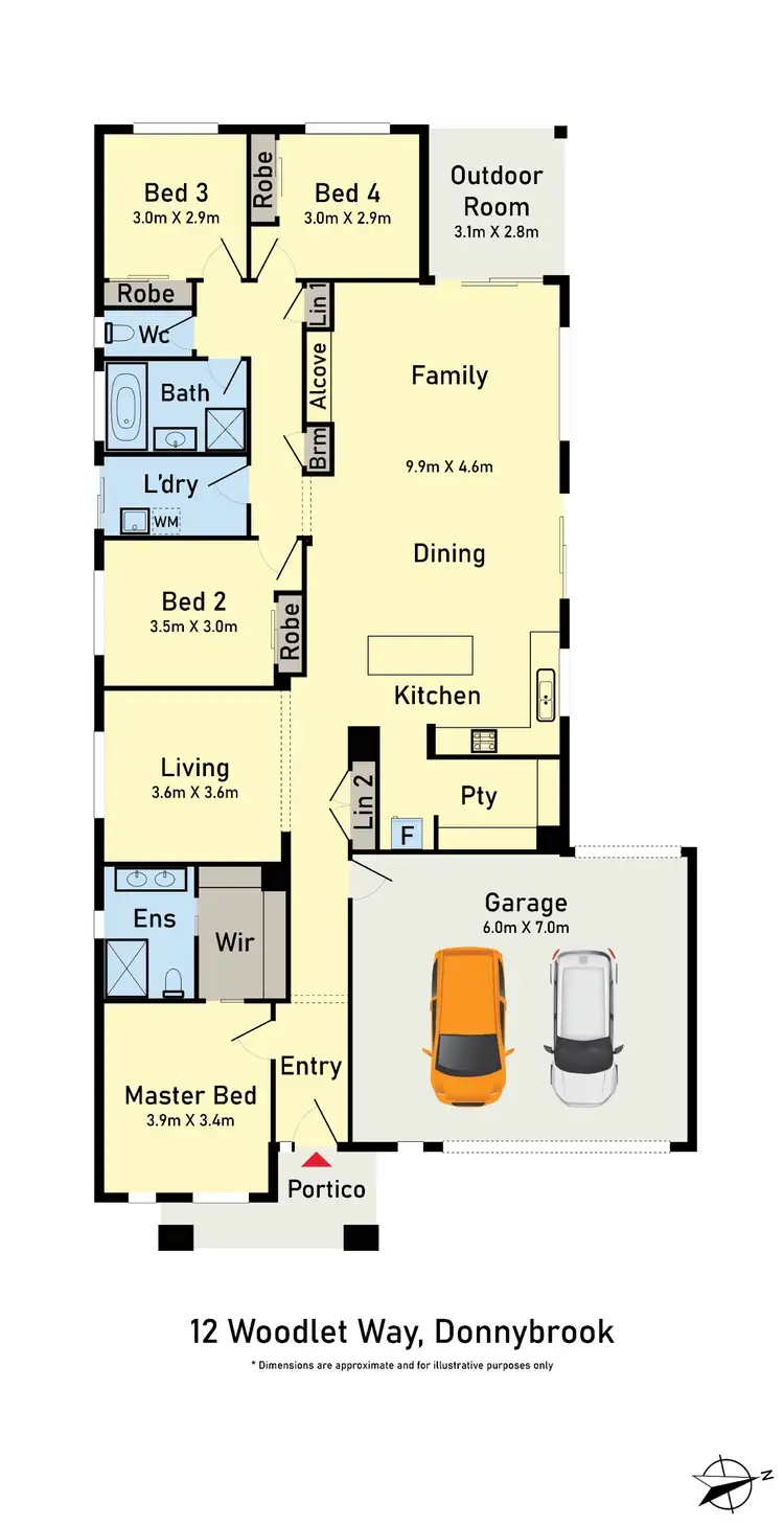 Floorplan of Homely house listing, 12 Woodlet Way, Donnybrook VIC 3064