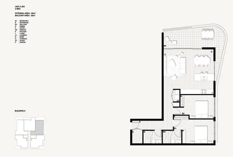 Floorplan of Homely apartment listing, 203/10A John Tipping Grove, Penrith NSW 2750