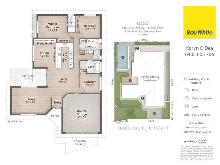 Floorplan of Homely house listing, 22 Heidelberg Circuit, Robina QLD 4226